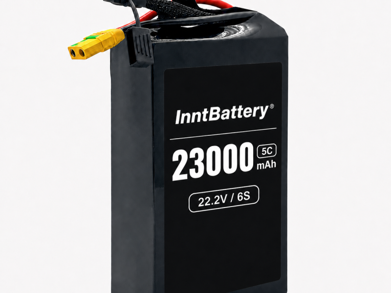 5 22.2V / 44.4V 23Ah 330Wh/kg 半固态 LiPo 无人机电池组
